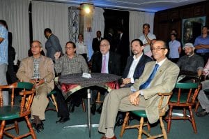 Funcionarios del Ministerio de Cultura presentes en la rueda de prensa.